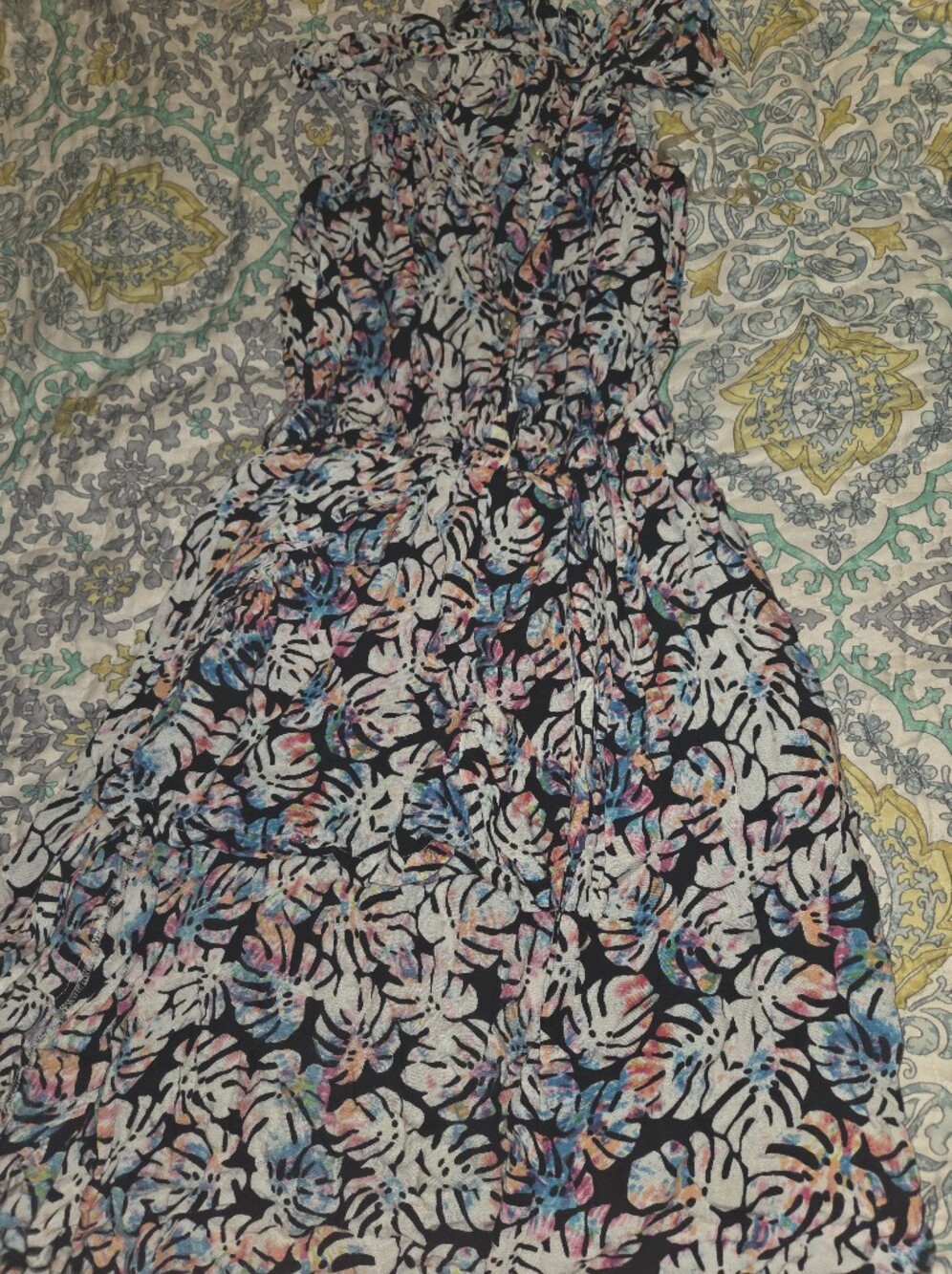 Black Floral-Print Skort Romper Tank